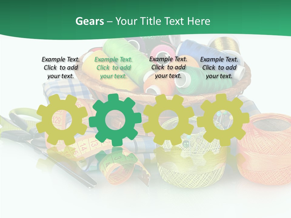Basket Thread Spools PowerPoint Template