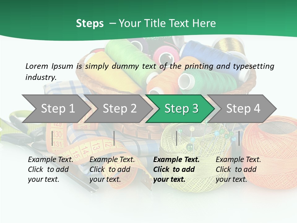 Basket Thread Spools PowerPoint Template