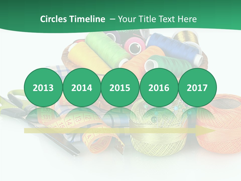 Basket Thread Spools PowerPoint Template