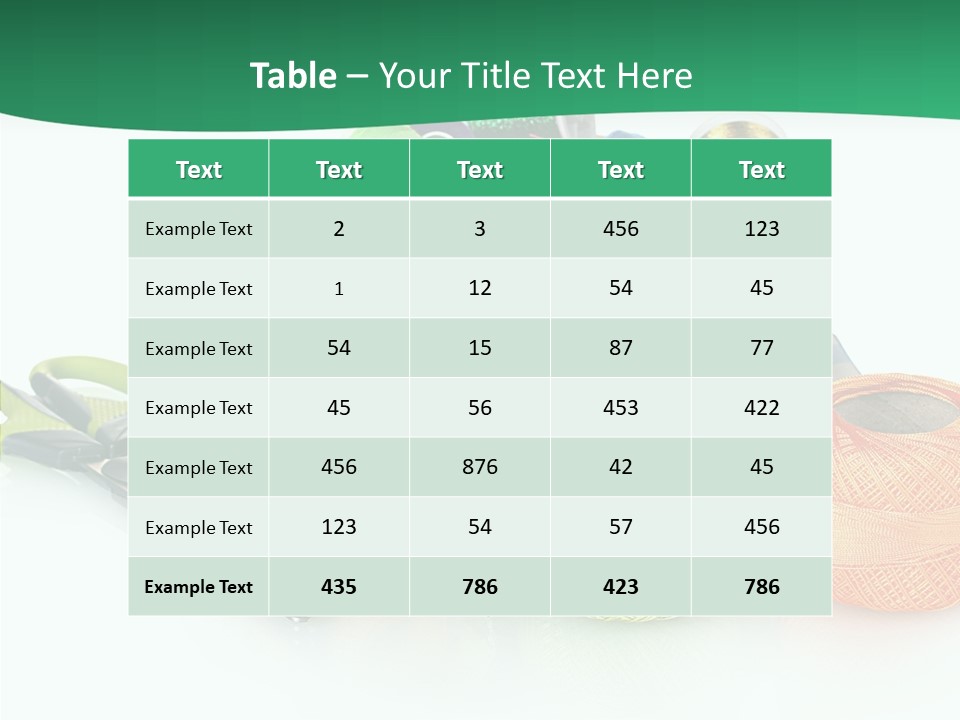 Basket Thread Spools PowerPoint Template