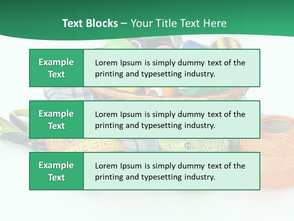 Basket Thread Spools PowerPoint Template
