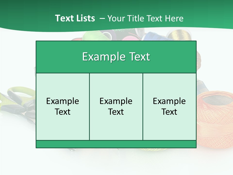Basket Thread Spools PowerPoint Template