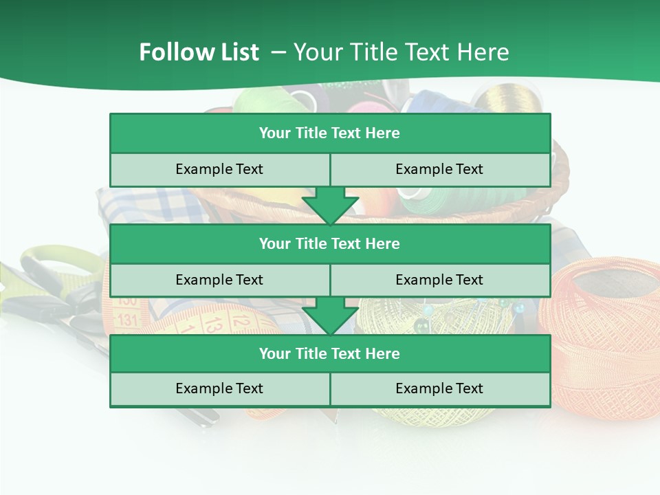 Basket Thread Spools PowerPoint Template