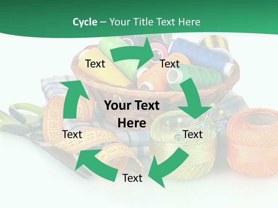 Basket Thread Spools PowerPoint Template