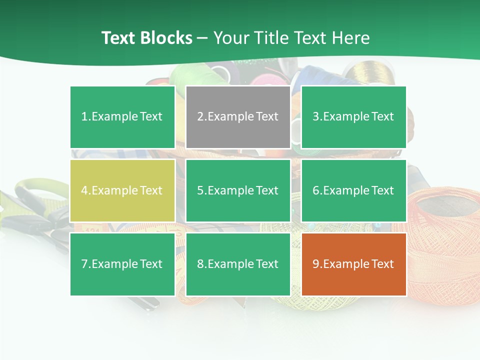 Basket Thread Spools PowerPoint Template