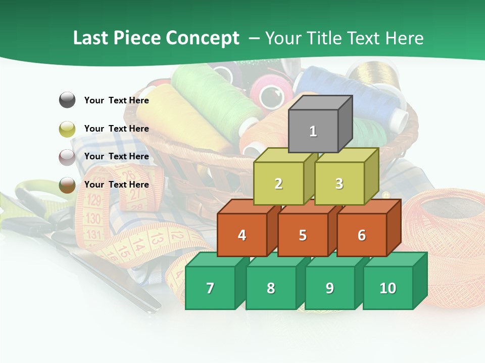 Basket Thread Spools PowerPoint Template