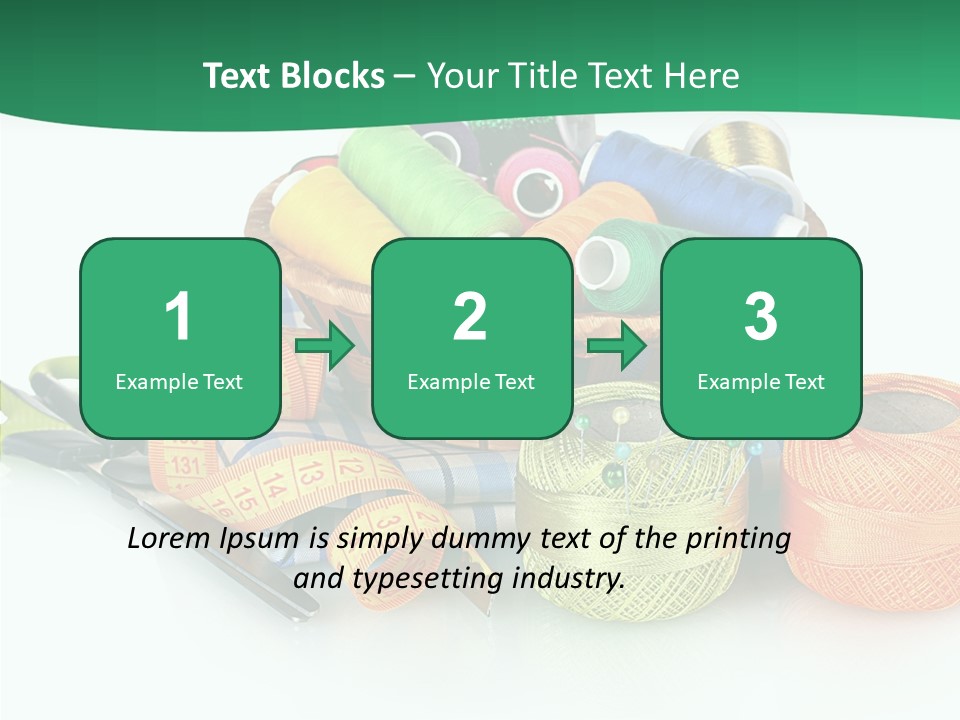 Basket Thread Spools PowerPoint Template