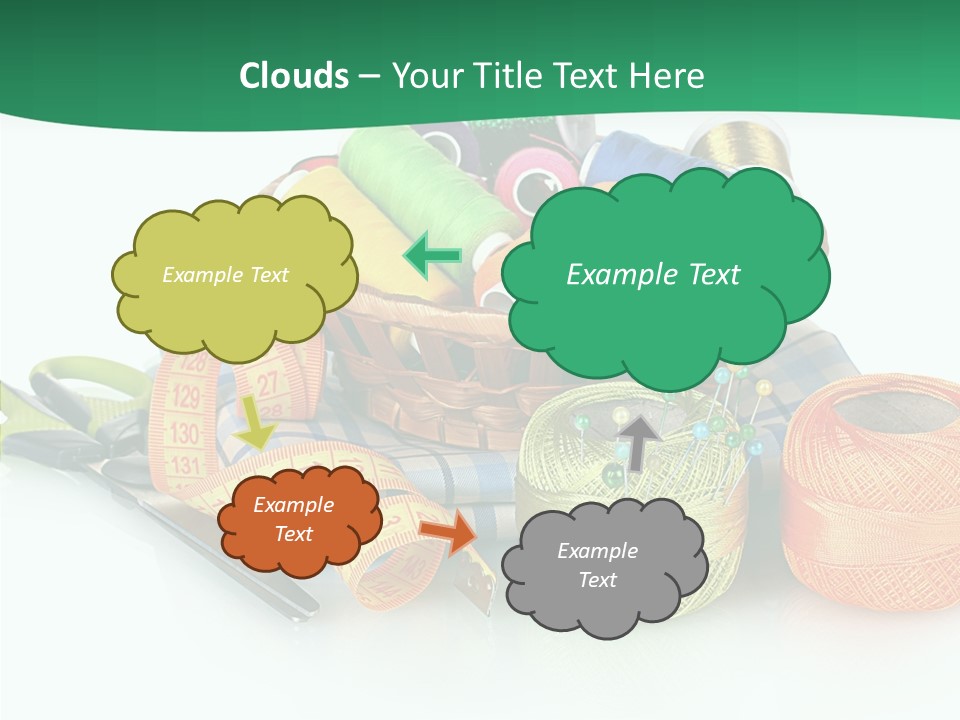 Basket Thread Spools PowerPoint Template
