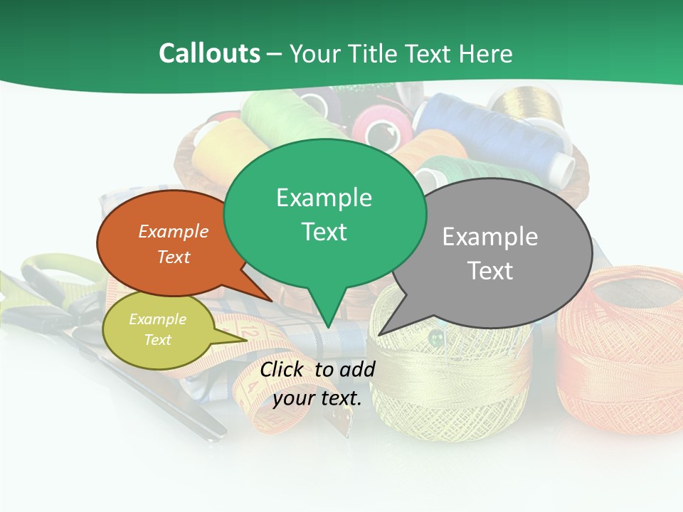 Basket Thread Spools PowerPoint Template