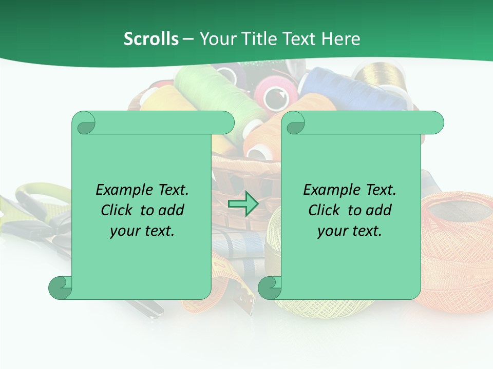 Basket Thread Spools PowerPoint Template