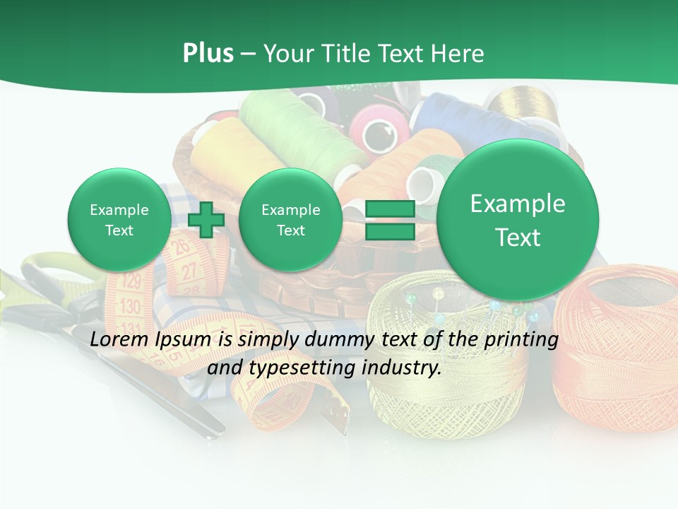 Basket Thread Spools PowerPoint Template