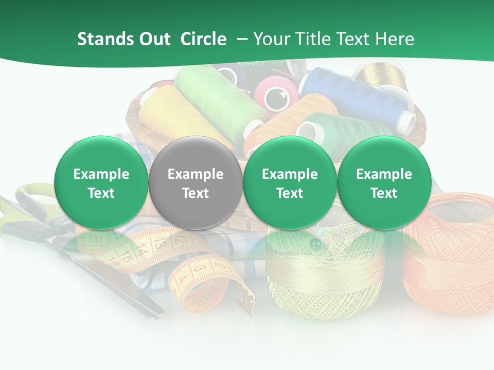 Basket Thread Spools PowerPoint Template