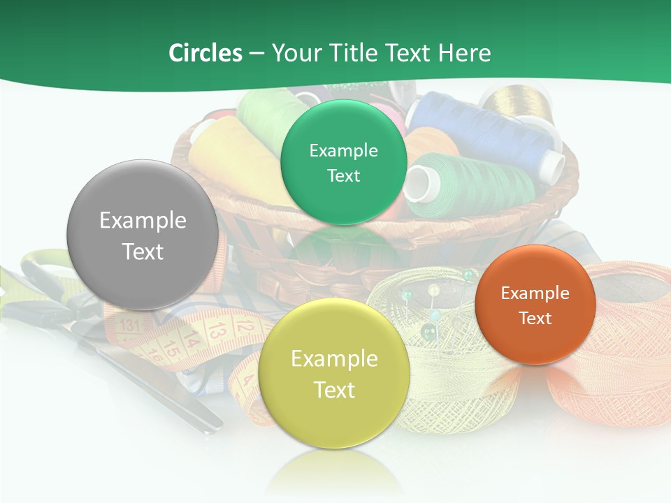Basket Thread Spools PowerPoint Template