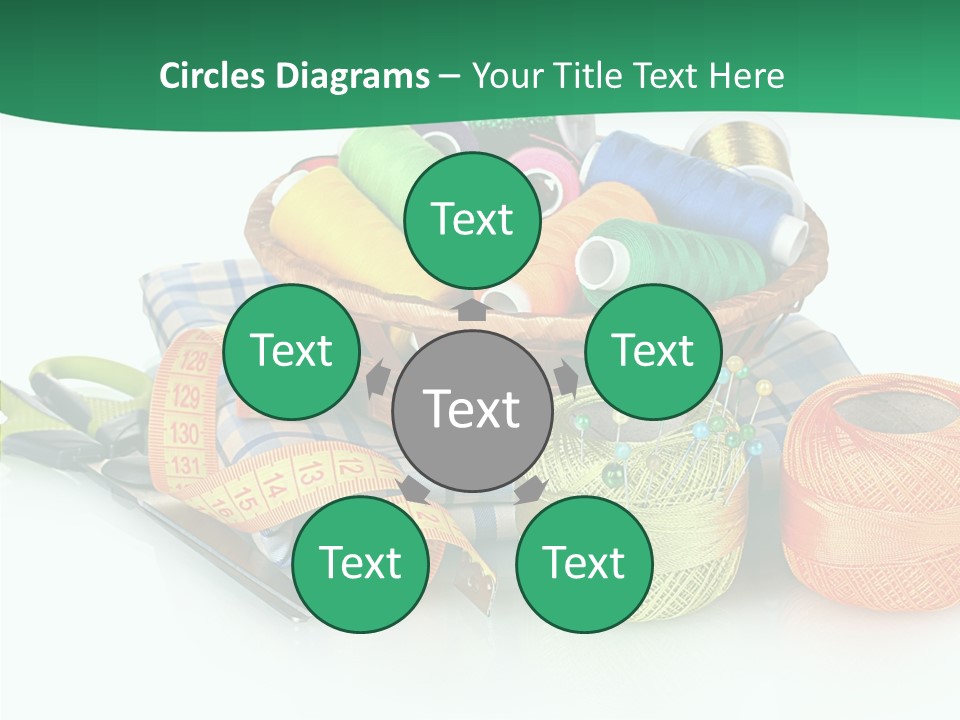 Basket Thread Spools PowerPoint Template