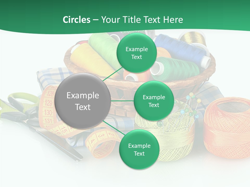 Basket Thread Spools PowerPoint Template