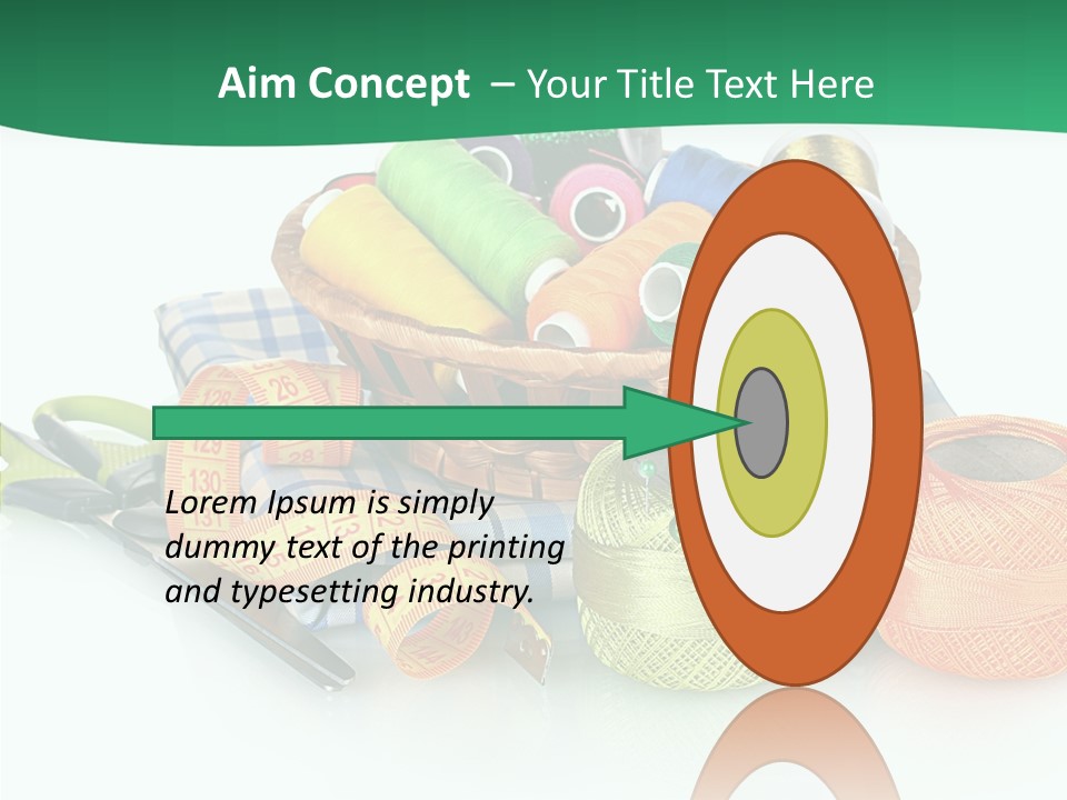 Basket Thread Spools PowerPoint Template