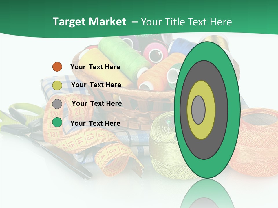 Basket Thread Spools PowerPoint Template