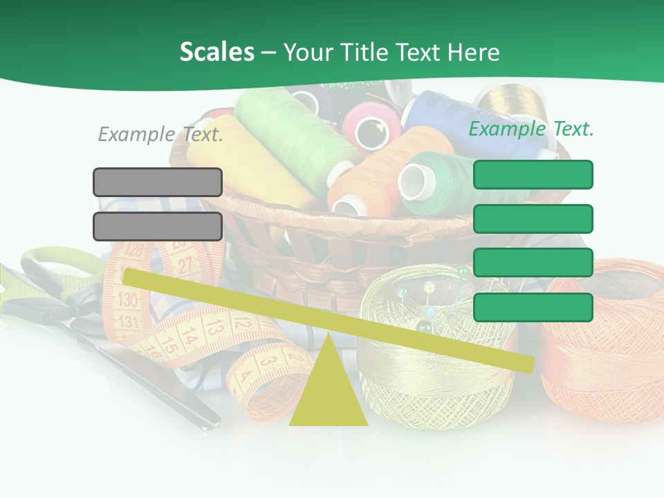 Basket Thread Spools PowerPoint Template