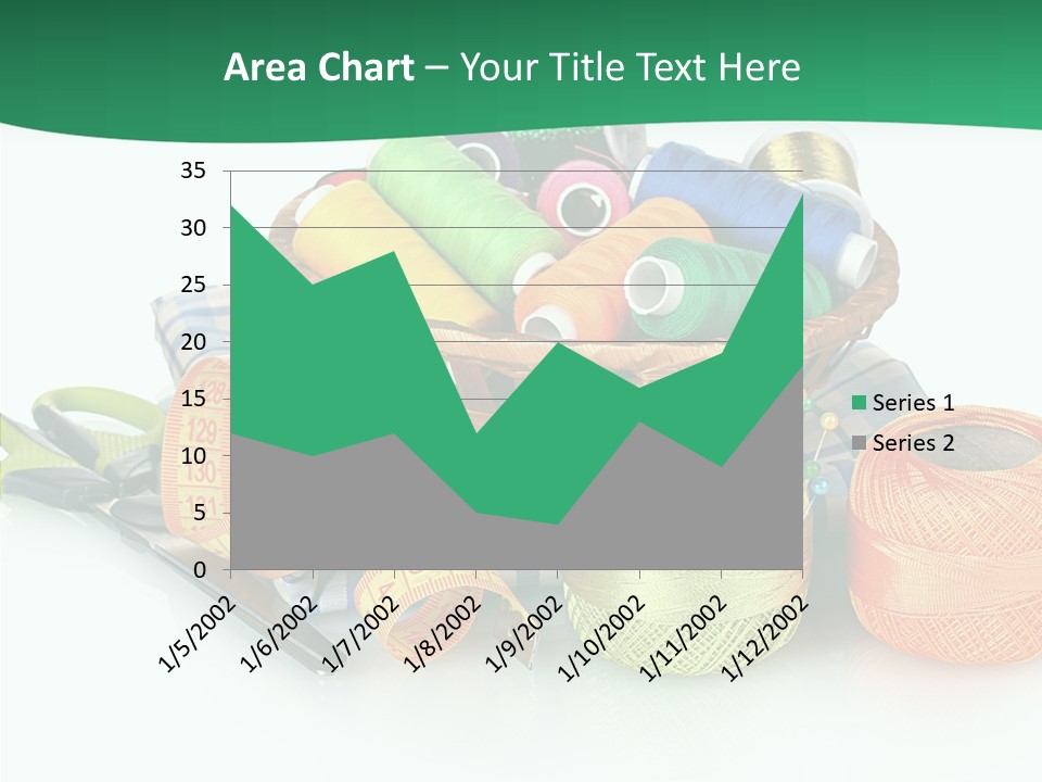 Basket Thread Spools PowerPoint Template