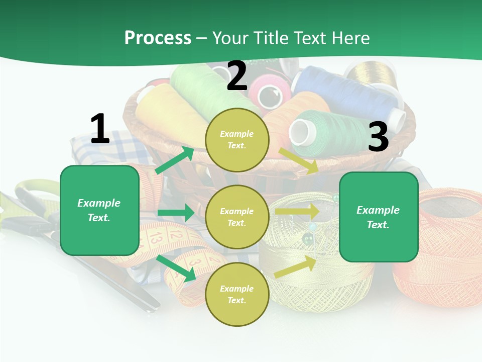 Basket Thread Spools PowerPoint Template