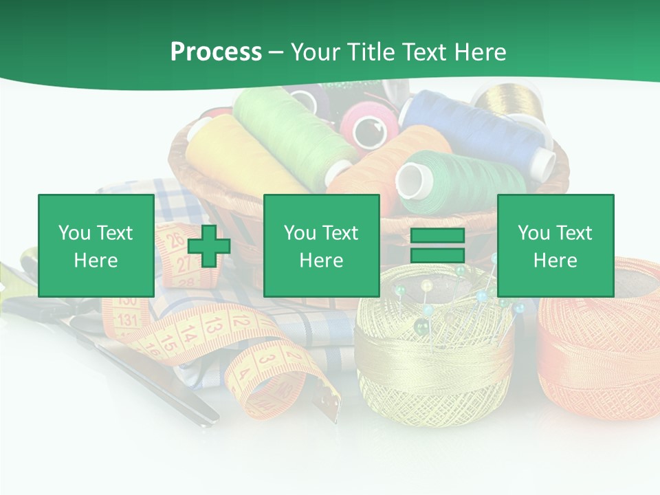 Basket Thread Spools PowerPoint Template