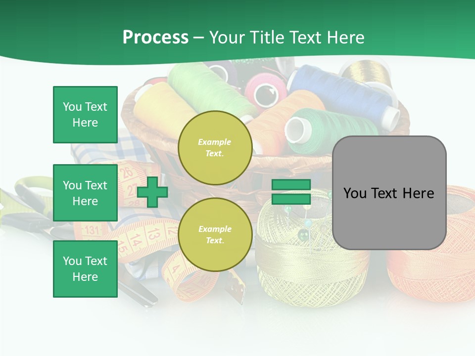 Basket Thread Spools PowerPoint Template