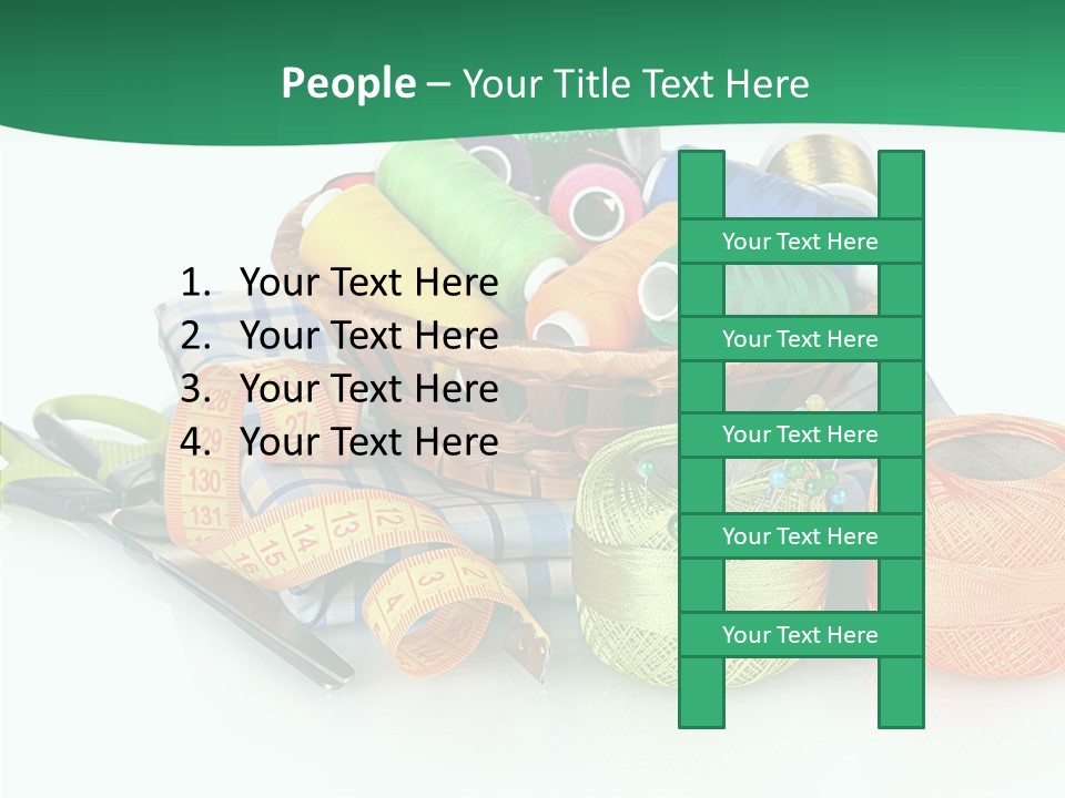 Basket Thread Spools PowerPoint Template