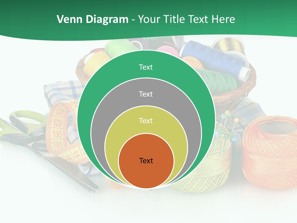 Basket Thread Spools PowerPoint Template