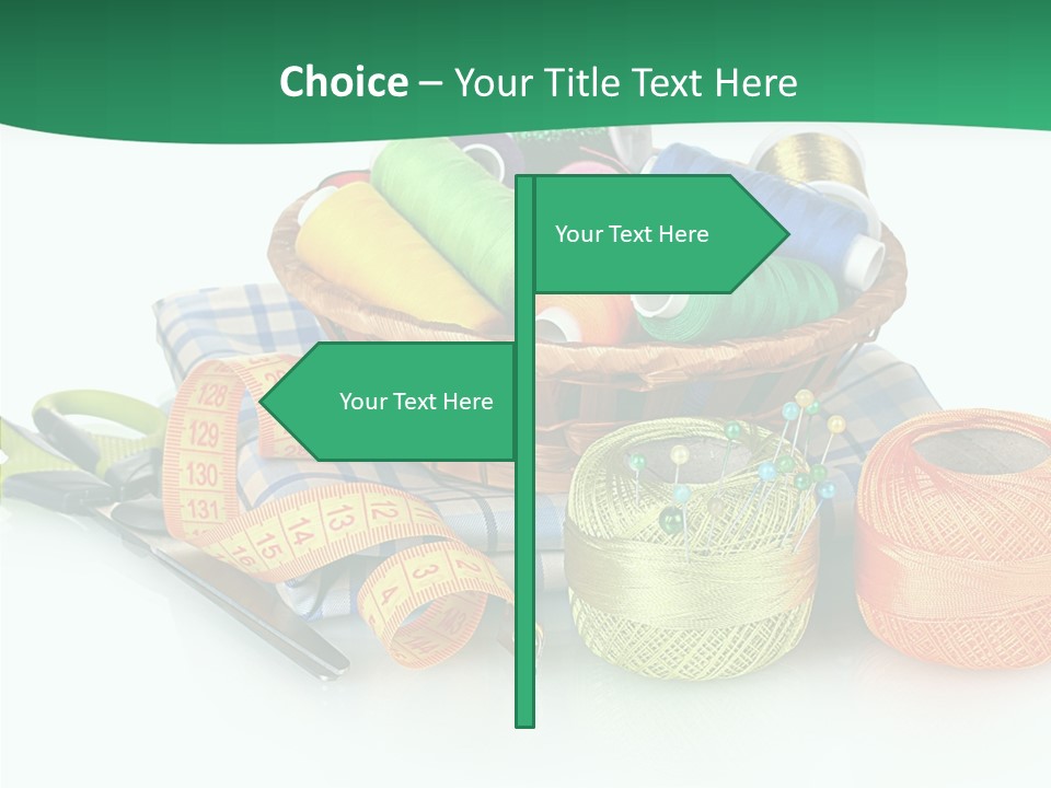 Basket Thread Spools PowerPoint Template