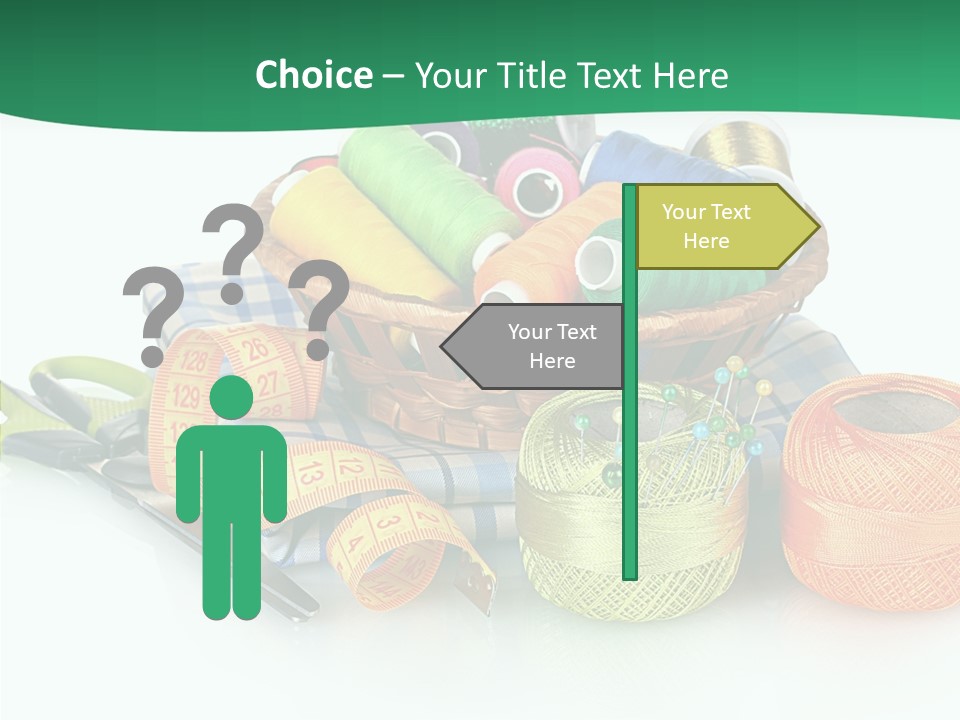 Basket Thread Spools PowerPoint Template