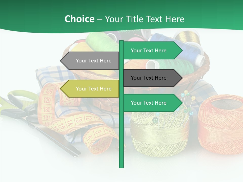 Basket Thread Spools PowerPoint Template