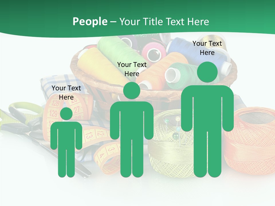 Basket Thread Spools PowerPoint Template