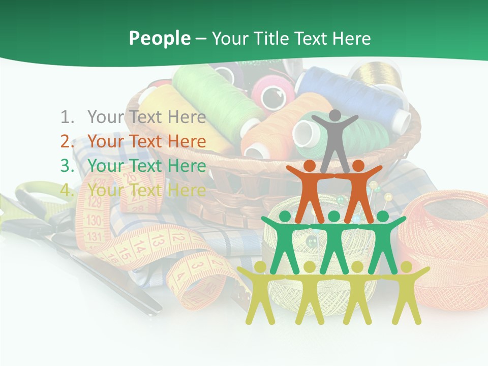 Basket Thread Spools PowerPoint Template