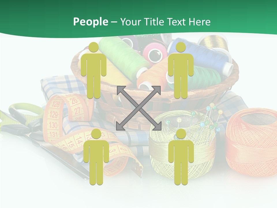 Basket Thread Spools PowerPoint Template