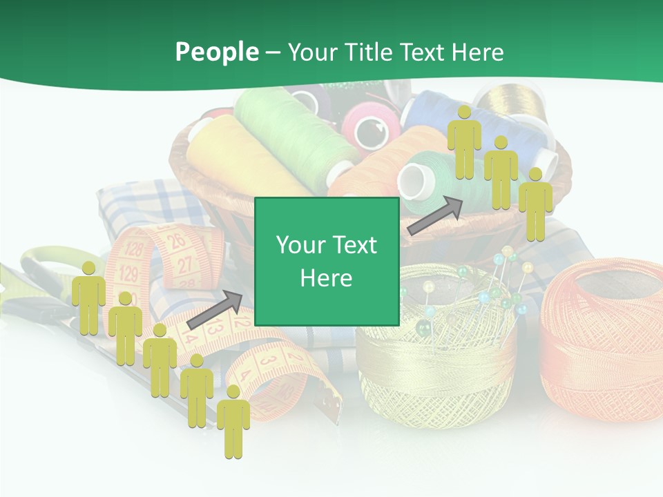 Basket Thread Spools PowerPoint Template