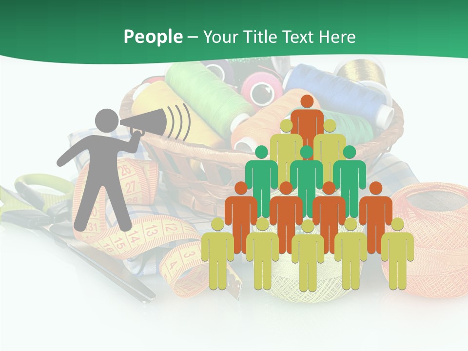 Basket Thread Spools PowerPoint Template