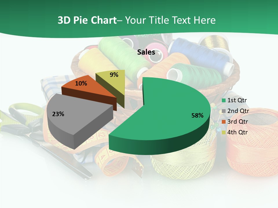Basket Thread Spools PowerPoint Template