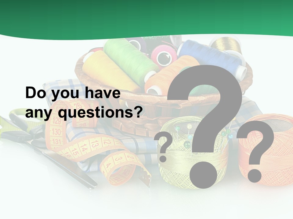 Basket Thread Spools PowerPoint Template