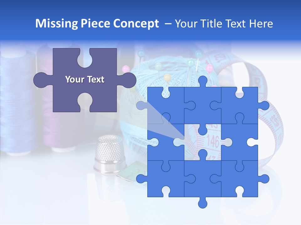 Thread Thimble Pin PowerPoint Template