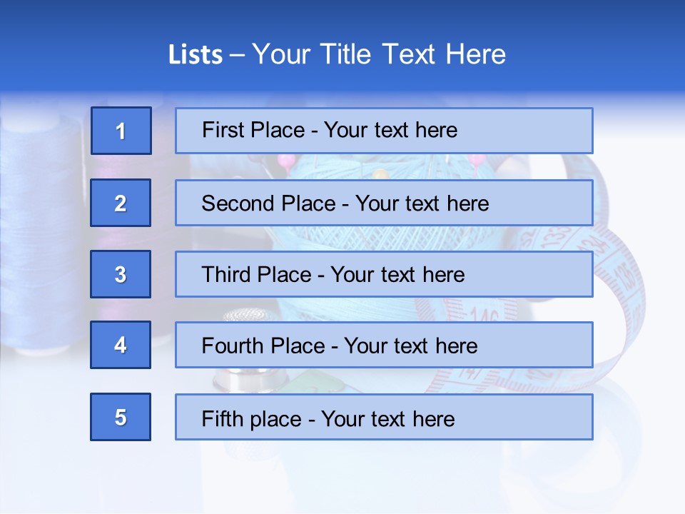 Thread Thimble Pin PowerPoint Template