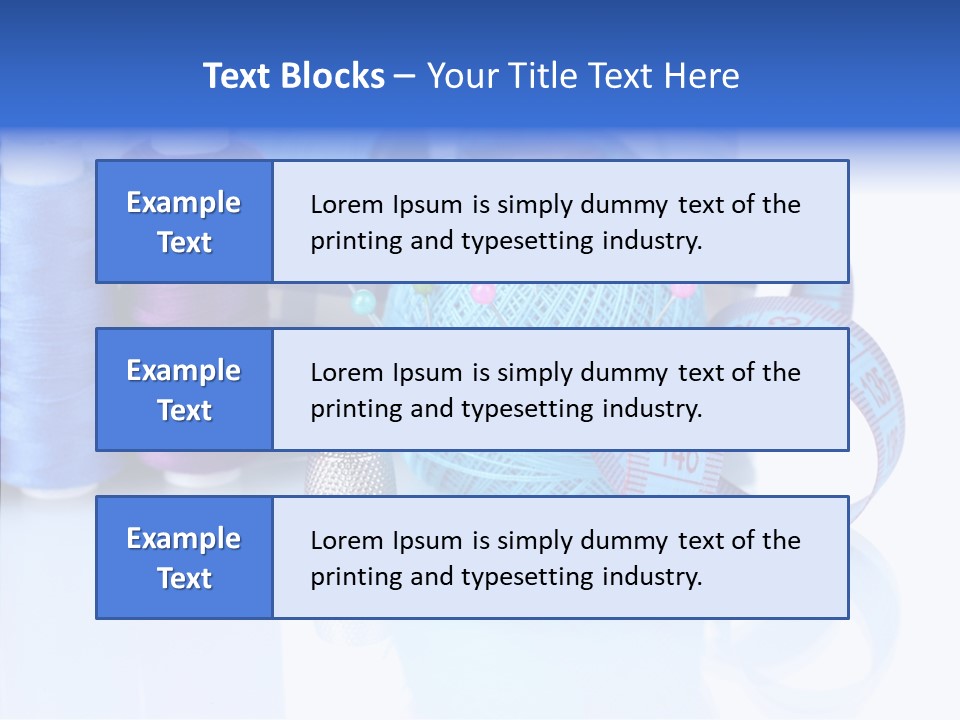 Thread Thimble Pin PowerPoint Template