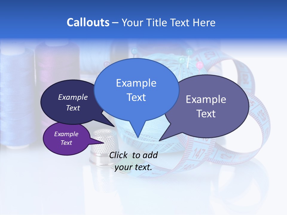 Thread Thimble Pin PowerPoint Template