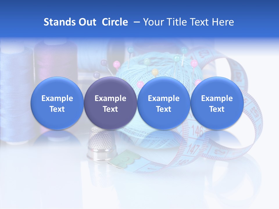 Thread Thimble Pin PowerPoint Template