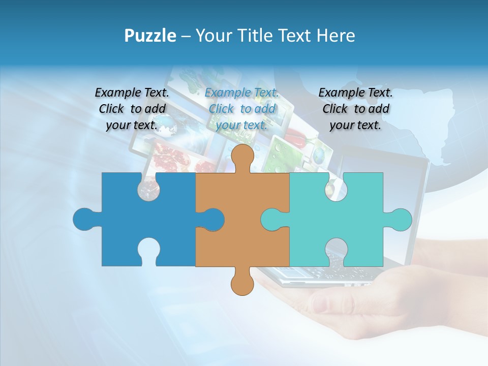 Notebook In Hand Media Broadcasting PowerPoint Template