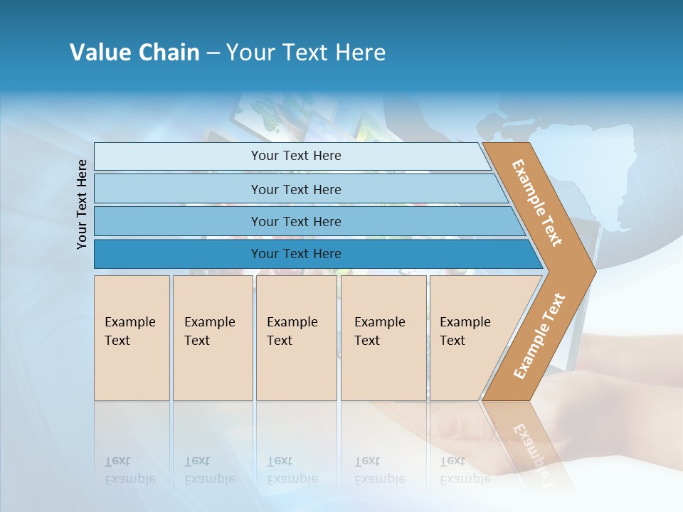 Notebook In Hand Media Broadcasting PowerPoint Template