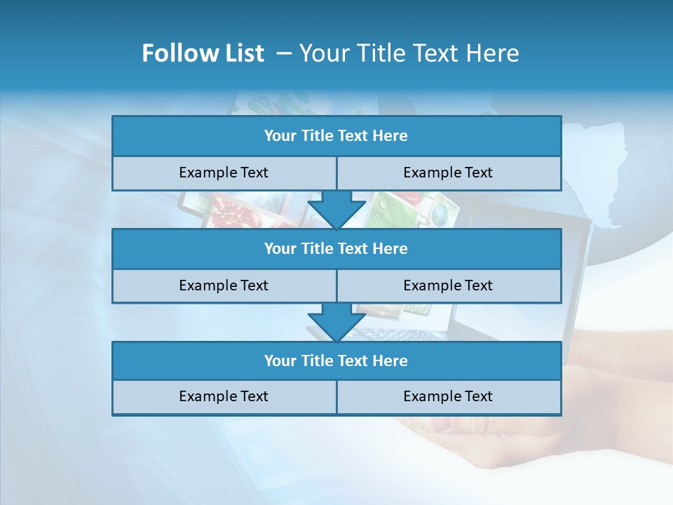 Notebook In Hand Media Broadcasting PowerPoint Template
