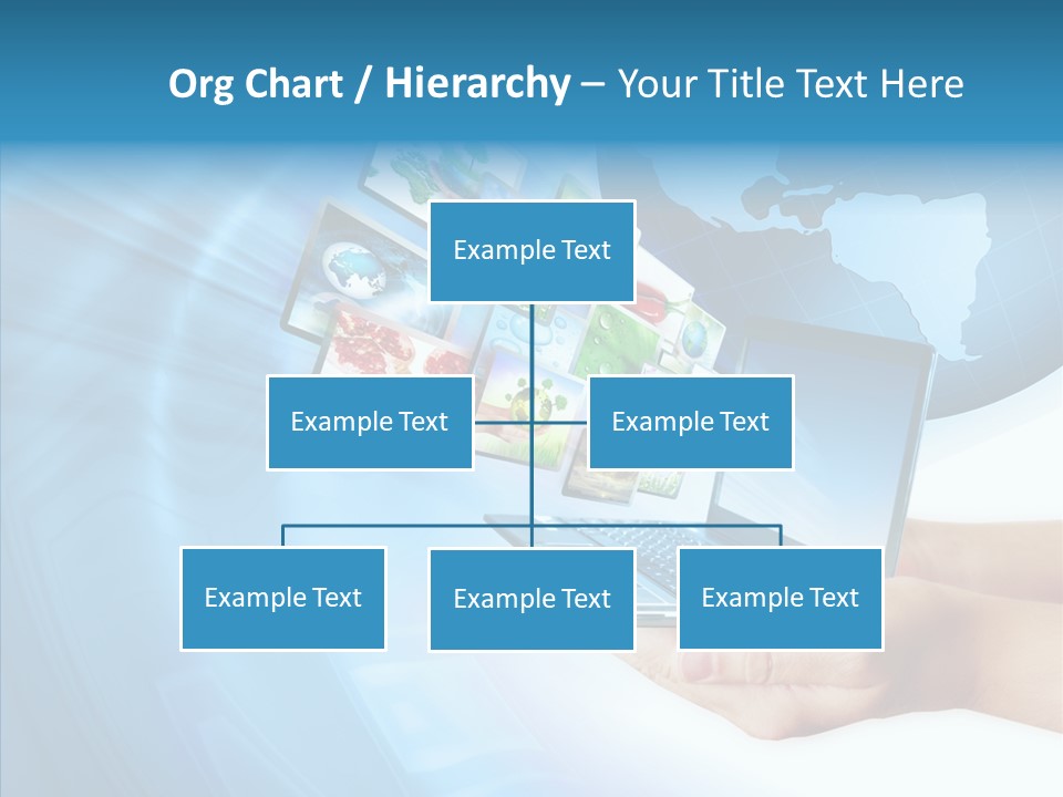 Notebook In Hand Media Broadcasting PowerPoint Template