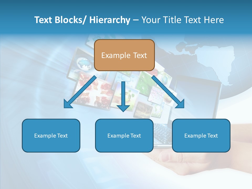 Notebook In Hand Media Broadcasting PowerPoint Template