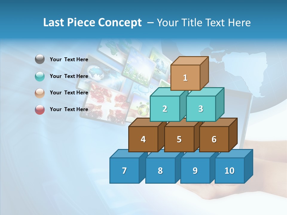 Notebook In Hand Media Broadcasting PowerPoint Template