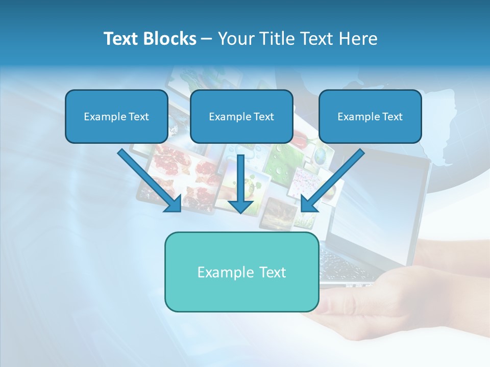 Notebook In Hand Media Broadcasting PowerPoint Template